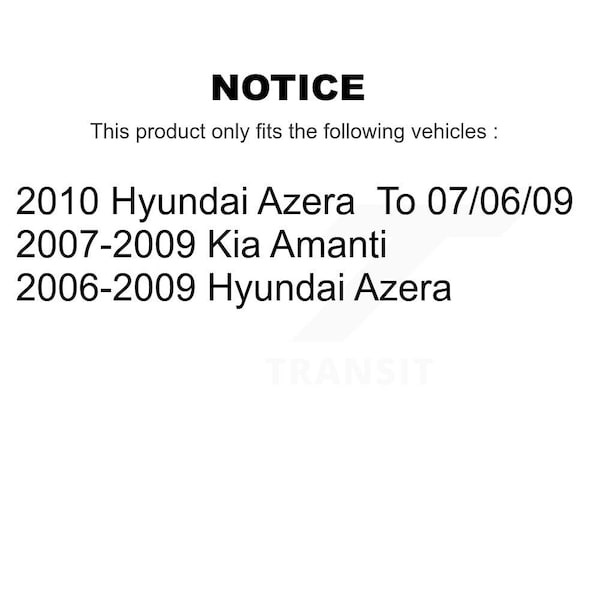 Rear Disc Brake Rotor For Hyundai Azera Kia Amanti